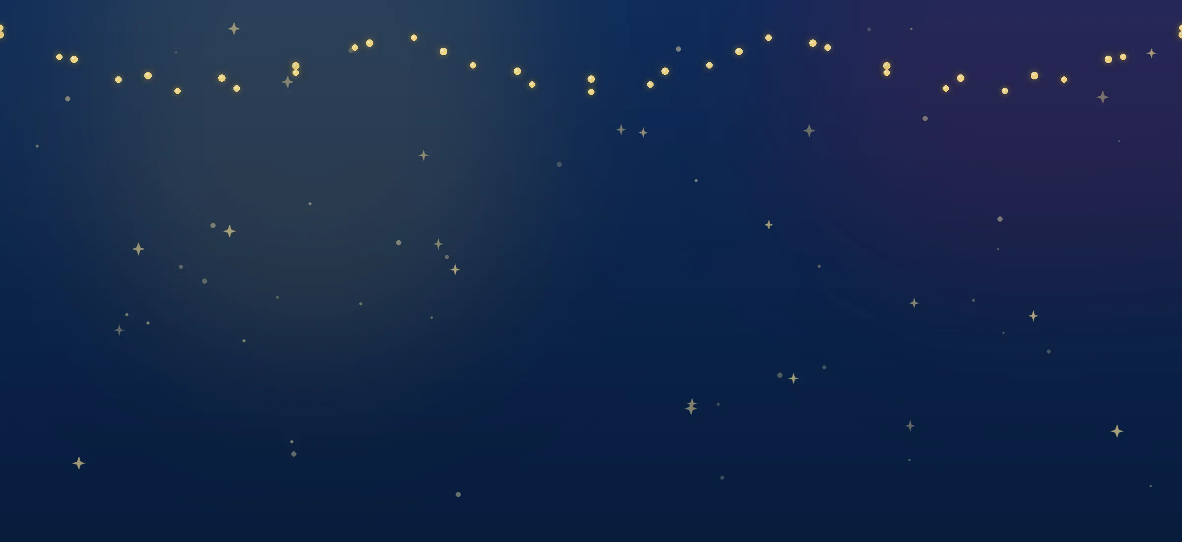 Navy night backdrop with golden marquee lights